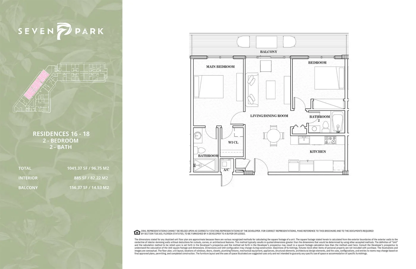 Plantas — Seven Park — 2 quartos · 97 m²