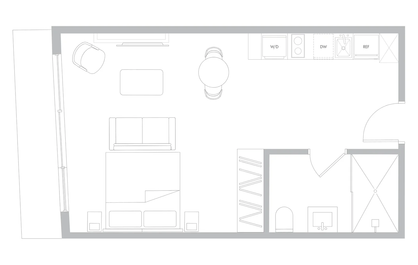 Plantas — Edge House — Studio S1 · 38 m²