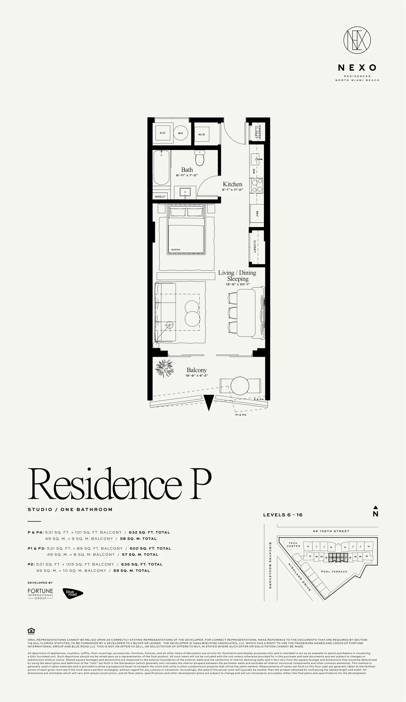 Plantas — Nexo Residences — Studio P · 49 m²